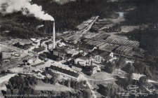 Ludvika, Fredriksbergs Cellulosafabriker, flygfoto 1947