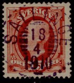 Sällinge Frimärke 18/4 1910