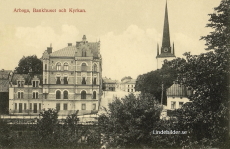 Arboga Bankhuset och Kyrkan 1914