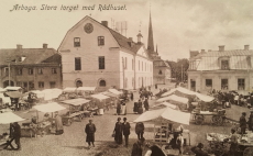 Arboga, Stora Torget Med Rådhuset 1926