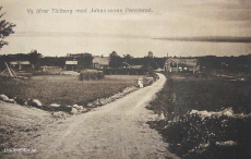 Vy öfver Tällberg med Johanssons Pensionat 1919