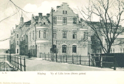 Köping, Vy af Lilla Bron, Stora Gatan 1912