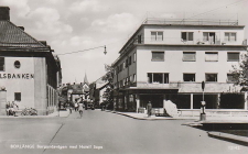 Borlänge, Borganäsvägen med Hotell Saga 1949