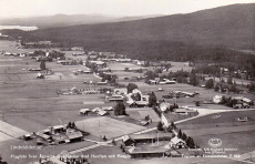 Vansbro, Flygfoto över Äppelsbo med Hunflen och busjön 1945