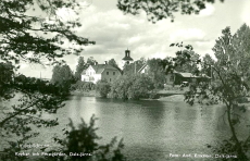 Vansbro, Kyrkan och Prostgården, Dala - Järna 1945