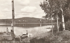 Sjön Mangen och Mangskogs Kyrka, Värmland 1953