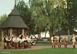 Folkdanslag i Tingshusparken i Orsa