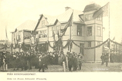 Från Konungabesöket. Jernvägsstationen i Wimmerby 1902
