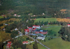 Mora, Järnboås, Flygfoto över Nyhyttan 1973