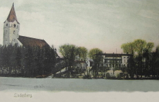 Lindesberg, Kyrkan och Stadshotellet 1906