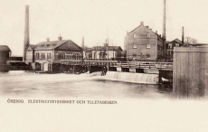 Örebro, Elektricitetsverket och Yllefabriken 1904
