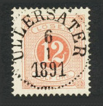 Ullersäter Frimärke 6/1 1891