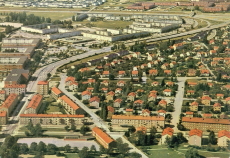 Örebro, Flygfoto över Markbacken 1976