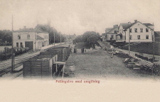 Fellingsbro Järnvägsstationen mod omgifning 1903
