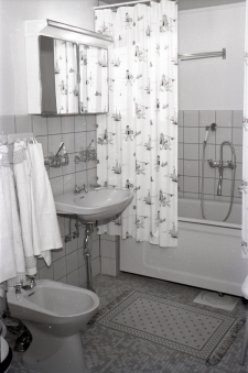 Lindesberg, Stadshotellet Interiör.toaletten 1962