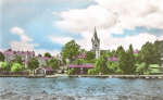 Nora Kyrkan och sjön , kolorerat