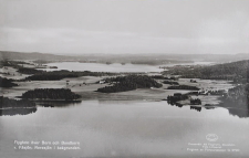 Nora, Flygfoto över Born och Bondborn, Fåsjön, Norasjön i Bakgrunden