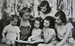 Carl XVI Gustaf, Sibylla,  Margaretha, Christina, Desiree, Birgitta, 1949