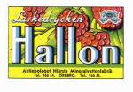 Örebro Bryggeri, Hjärsta Mineralvattenfabrik Hallon