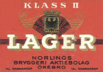 Örebro Norlings Bryggeri Klass II Lager