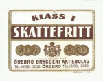 Örebro Norlings Bryggeri Klass I Skattefritt
