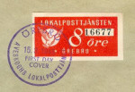 Örebro Frimärke Lokalposten 15/3 1945