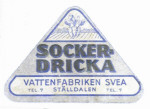 Ställdalens Bryggeri, Vattenfabriken Svea Sockerdricka