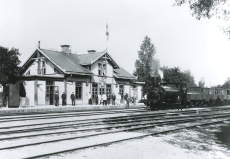 Lindesberg Järnvägsstationen 1900 Ånglok