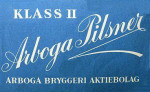Arboga Bryggeri Aktiebolag Pilsner Klass II