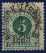 Hallsberg Frimärke 9/7 1889