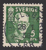 Hallsbergs Frimärke 28/1 1938