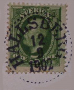 Hallsberg Frimärke 12/9 1902
