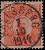 Hallsberg Frimärke 7/10 1914