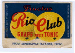 Frövi Bryggeri, Mineralvattenfabriken Fructus Rio Club , Grape fruit Tonic
