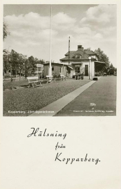 Hälsning från Kopparberg,  Järnvägsstationen 1948