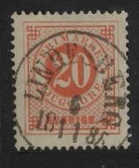 Lindesberg Frimärke 6/11 1884