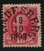 Lindesberg Frimärke 18/10 1893