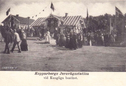 Kopparbergs Jernvägsstation vid Kungliga besök1903