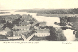 Parti av Västanfors, Hyttan och Slussen 1905