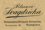 Norberg, Bergslagens Bryggeri Aktiebolag, Pilsener Svagdricka