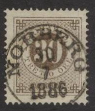 Norberg Frimärke 30/7 1886