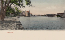 Eskilstuna, Strandvägen vid kyrkan 1904