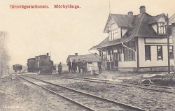 Järnvägsstationen. Mörbylånga 1910