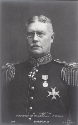 EW Bergström. Generalmajor och Militärbefälhavare på Gottland