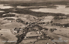 Hällefors, Hjulsjö, Flygfoto över Grängshyttan 1959
