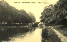 Arboga, Hjälmare kanal, Säby slussar