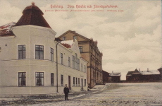 Hallsberg, Stora Hotellet och Järnvägsstationen 1908