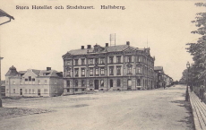 Stora Hotellet och Stadshuset, Hallsberg 1907