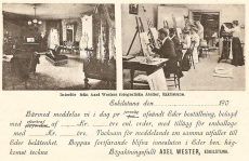 Interiör från Axel Wsters fotografiska Atelier, Eskilstuna 1904